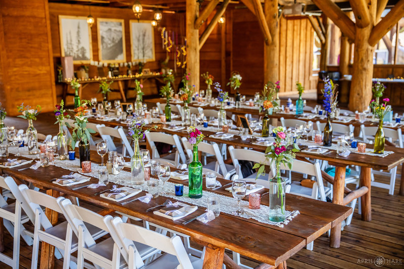Piney River Ranch Wedding Reception by Glitter & Bliss Events in Vail