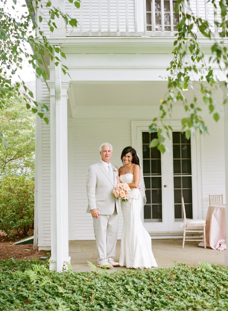 Peach inspired wedding at The Florence Griswold Museum in Old Lyme, CT