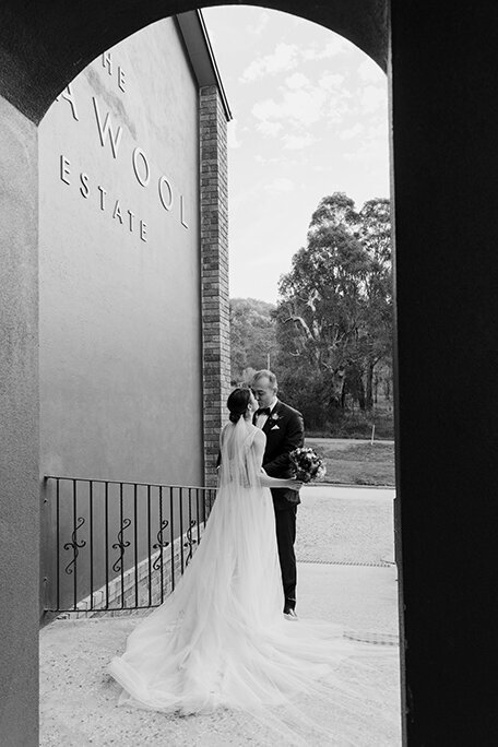 A man and a woman getting married at Trawool Estate Melbourne