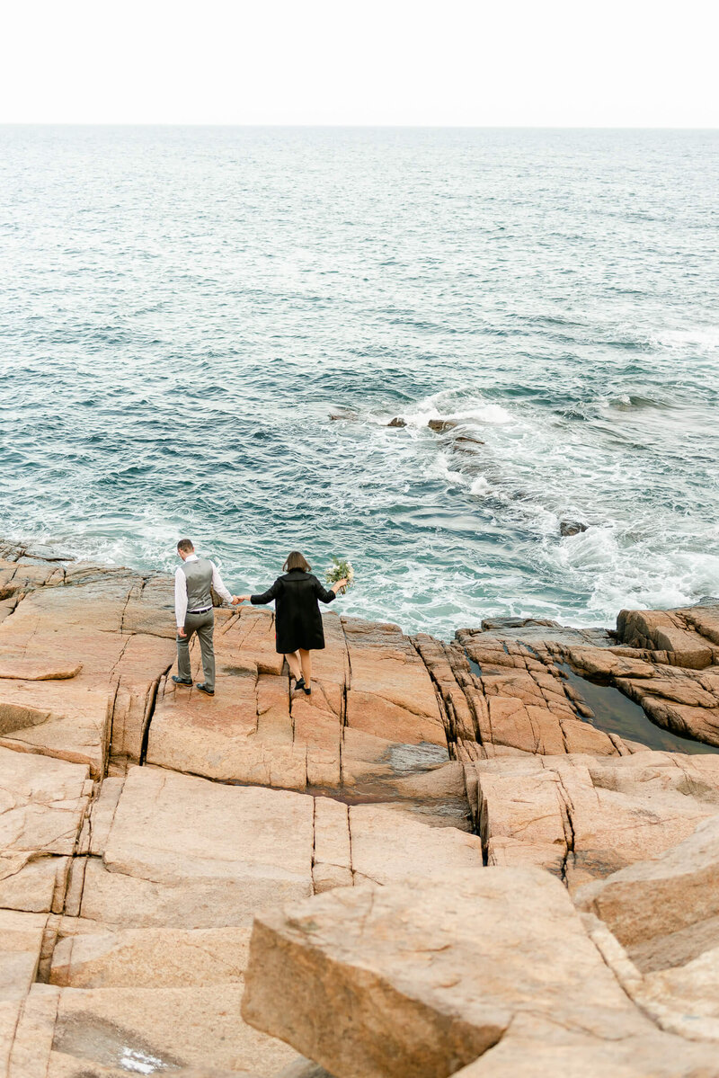 adventure elopement at Acadia National Park