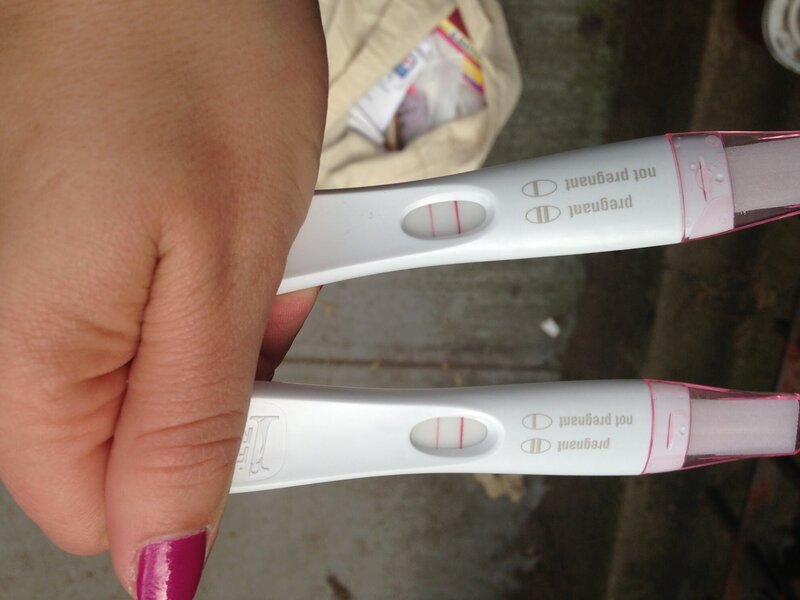 Ali's first pregnancy tests