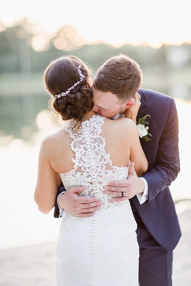 kiss on the neck by Knoxville Wedding Photographer, Amanda May Photos