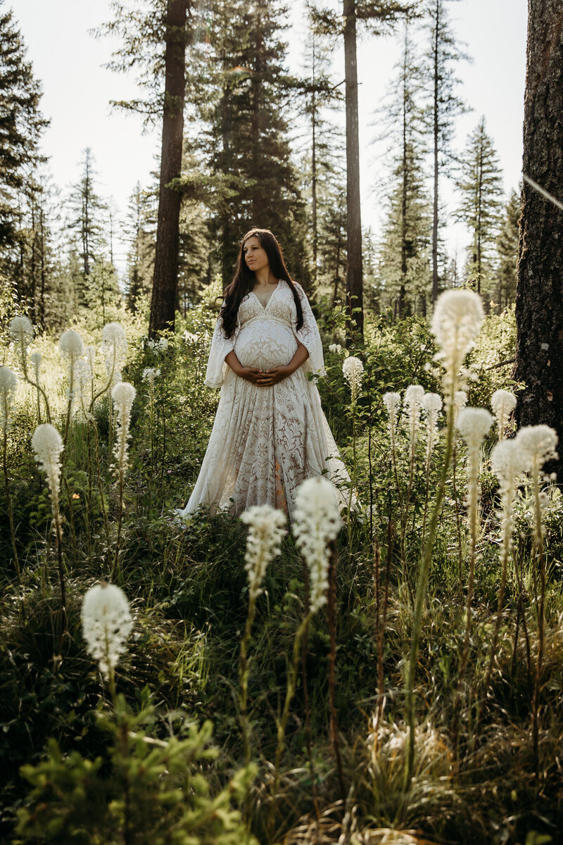 family photography in flower fields of montana