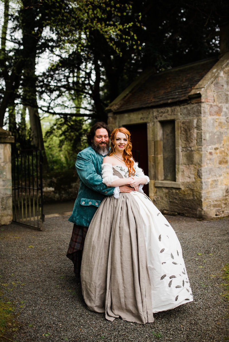 Wolf + Charlena-Outlander-Inspired-Wedding-Old-Glencorse-Kirk-Scotland_Gabby Chapin Photography_Print_0367