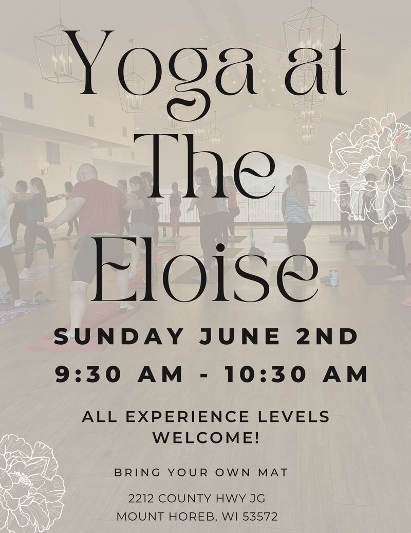 Flyer to Yoga at The Eloise