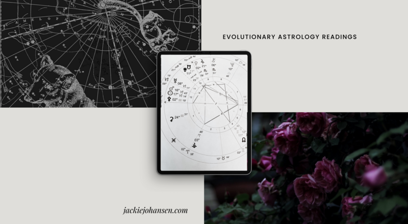 Image of astrology chart, flowers and zodiac image. Header image for gift certificates