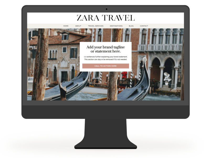 Zara Travel Showit Website Template