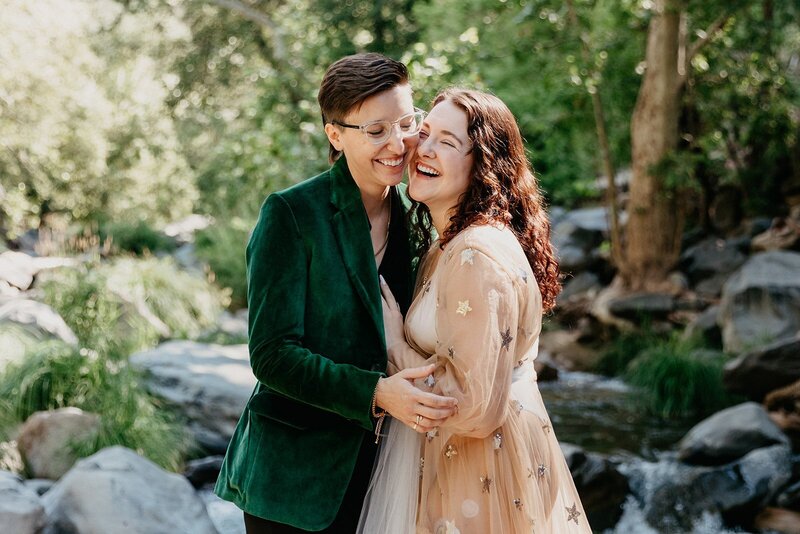 Lesbian couple eloping in Sedona Arizona