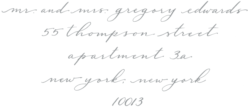 Hopkins Calligraphy Style- Light Gray