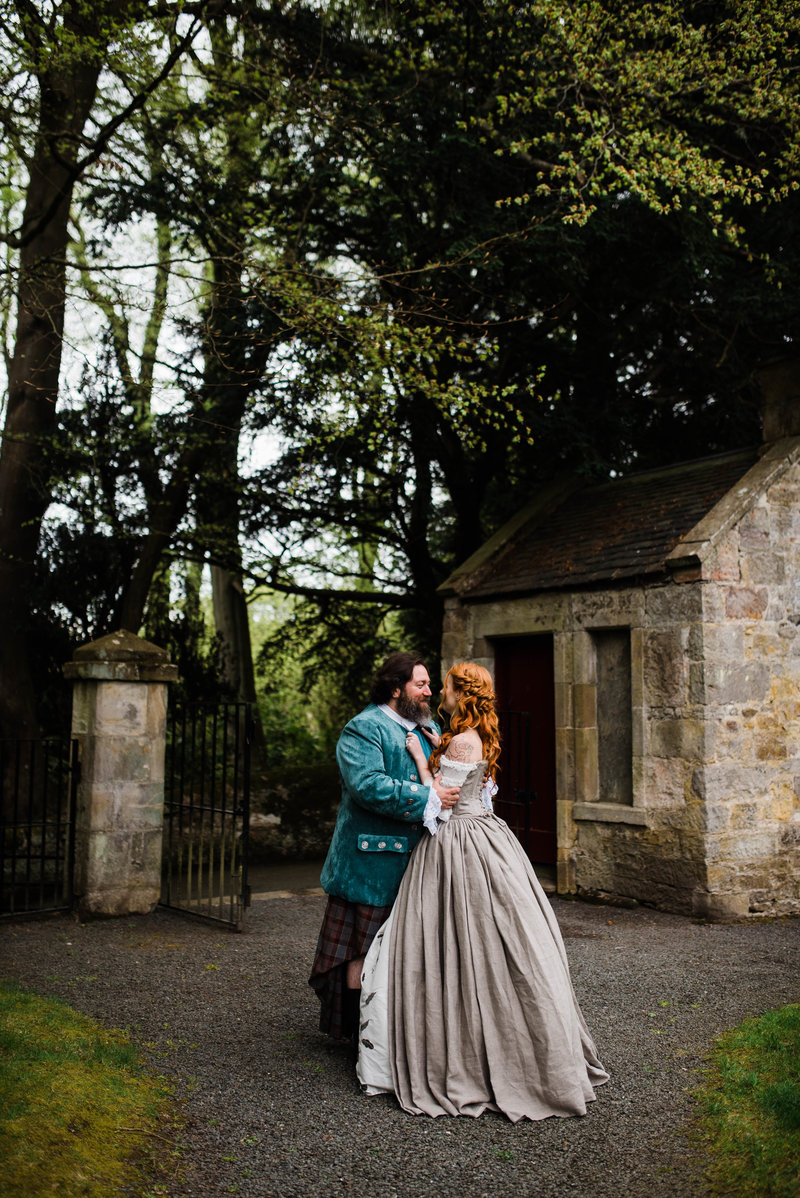 Wolf + Charlena-Outlander-Inspired-Wedding-Old-Glencorse-Kirk-Scotland_Gabby Chapin Photography_Print_0374