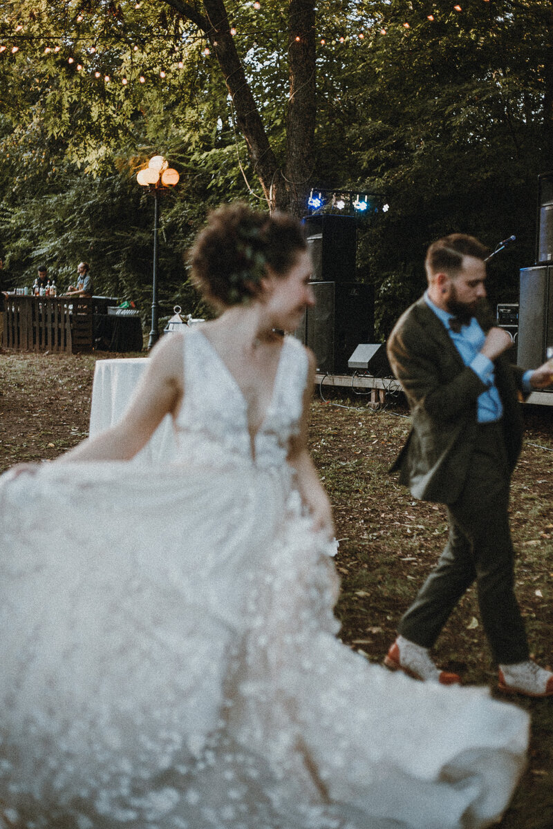 bride dancing with groom