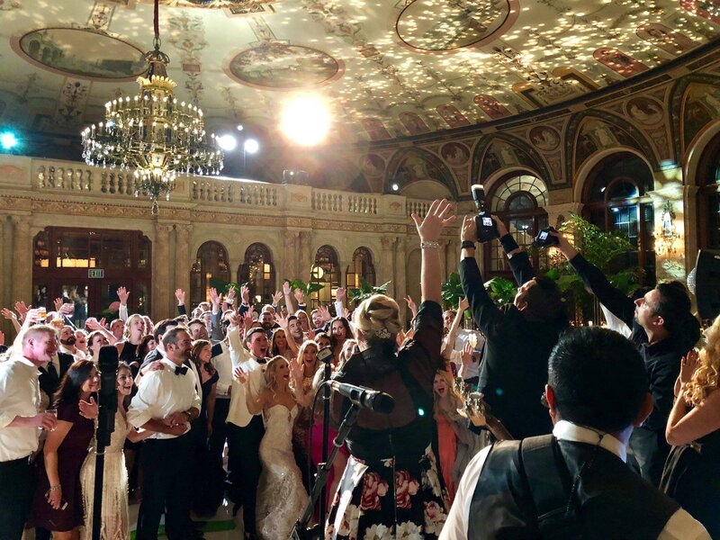 bridal celebration with band