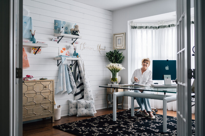 Charisse Marei, interior designer, does virtual interior design consultation in her office