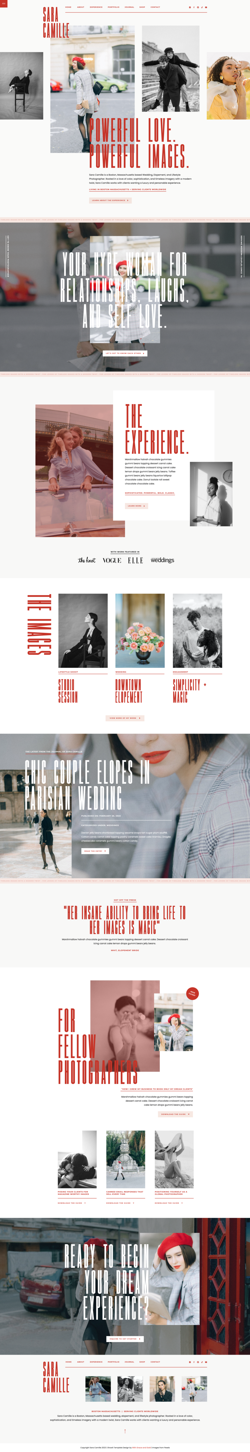 Easy-to-customize Showit website templates for photographers and creatives, designed to showcase your work and convert visitors into clients.