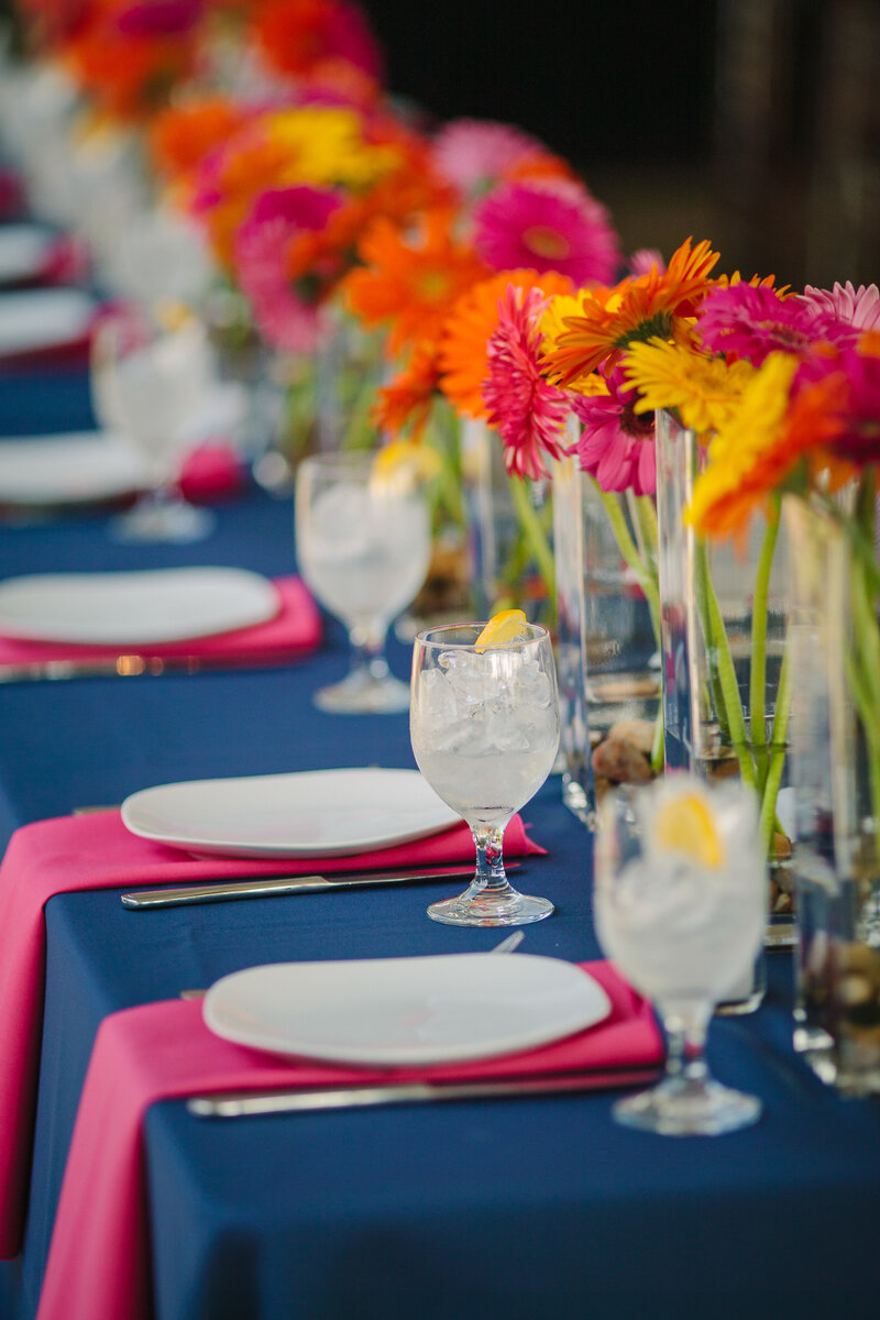 Colorful Wedding Place Settings