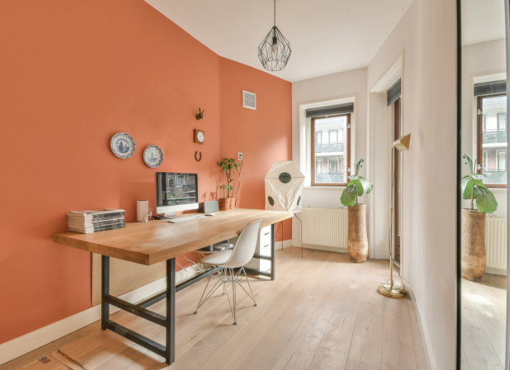 Trendy Bright and Vibrant Home Office for Women Entrepreneurs