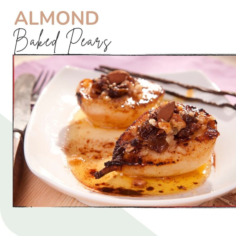 Baked pears with almonds