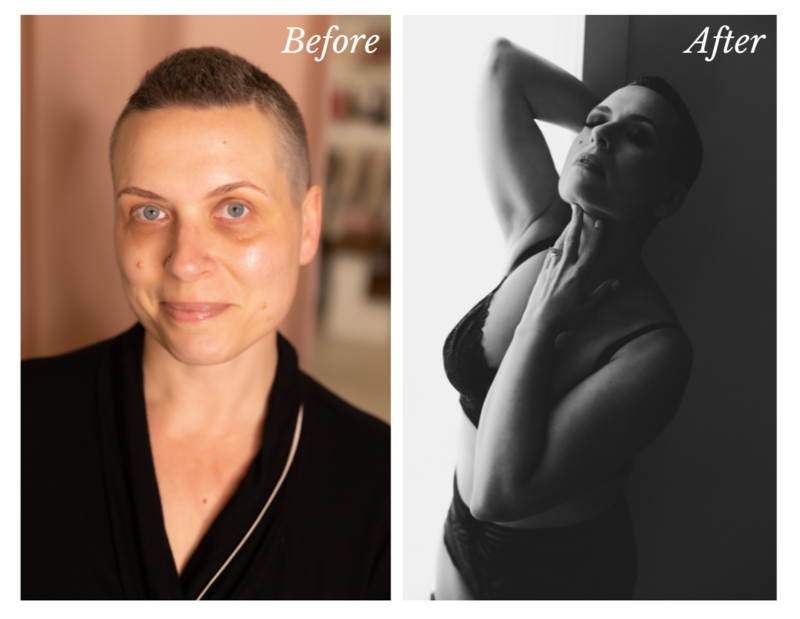 before and after boudoir session az