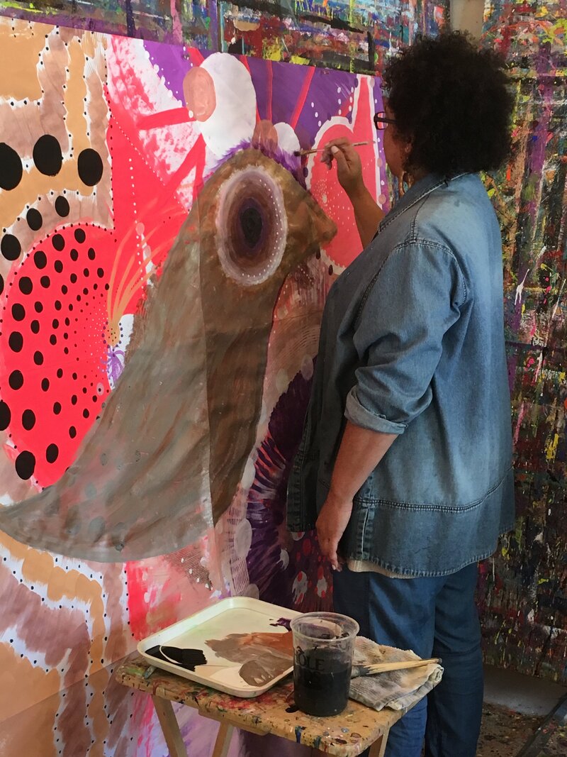 Amy Alaman sacred paintbrush arts intuitive painting for liberation black owned