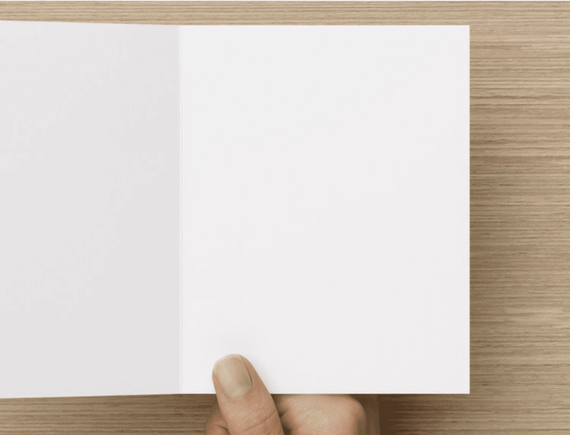 blank notecard