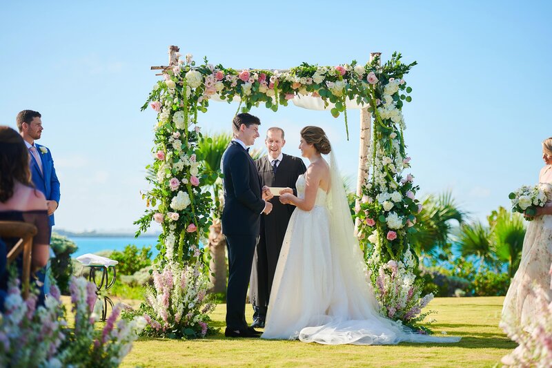 Bermuda Wedding Bermuda Bride Groom Contemporary Elegant Seaside Wedding Ceremony