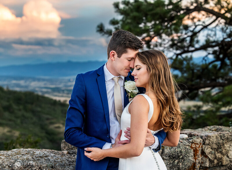 Romantic Wedding Day Portrait at Cherokee Ranch & Castle in Colorado