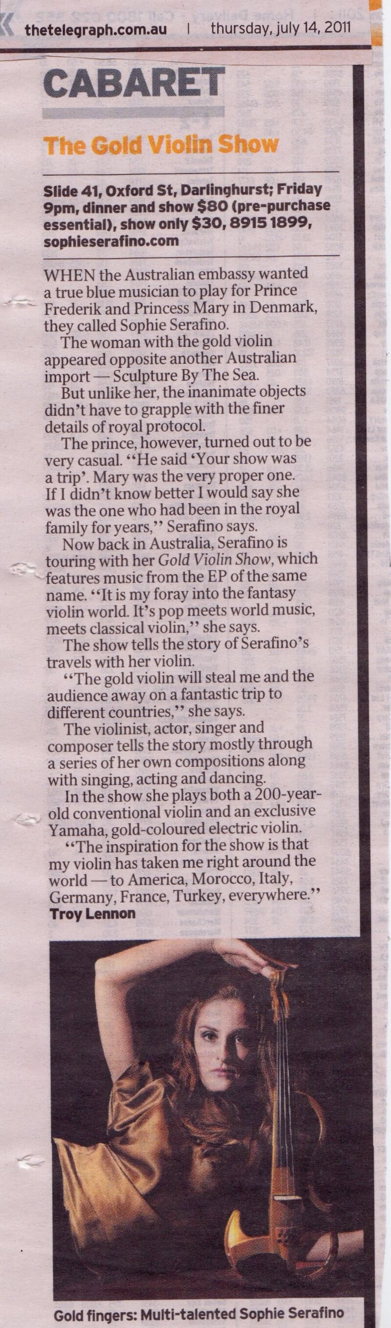 Daily Telegraph 14th July 2011