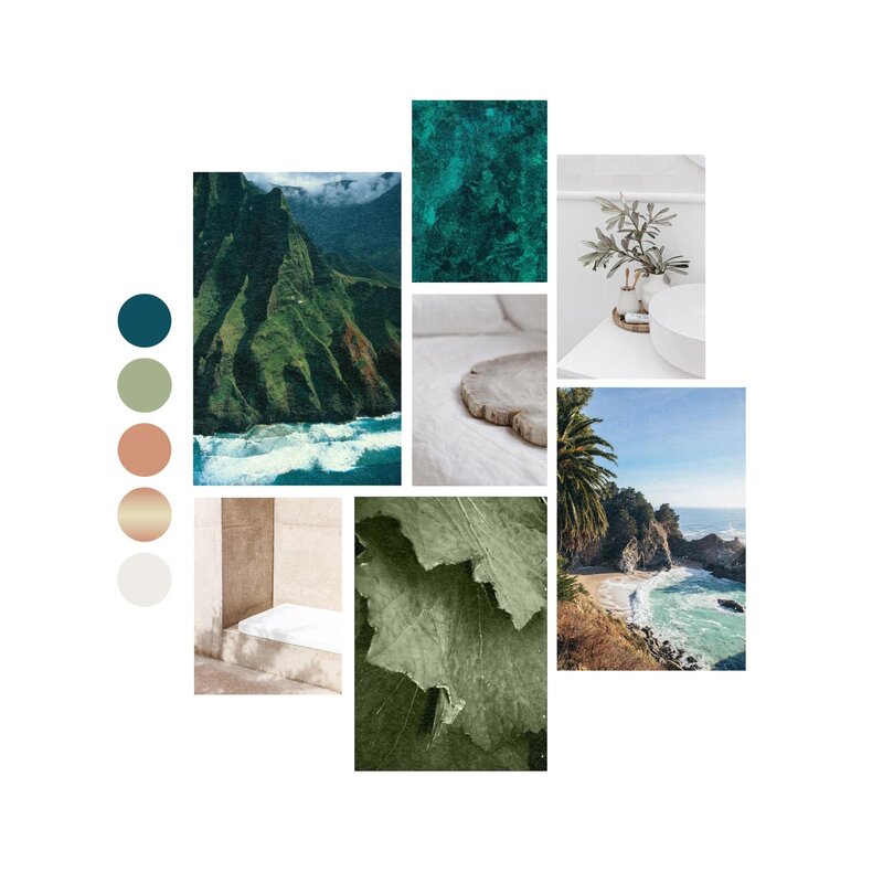 Mood Board for Living on Maui Branding Project