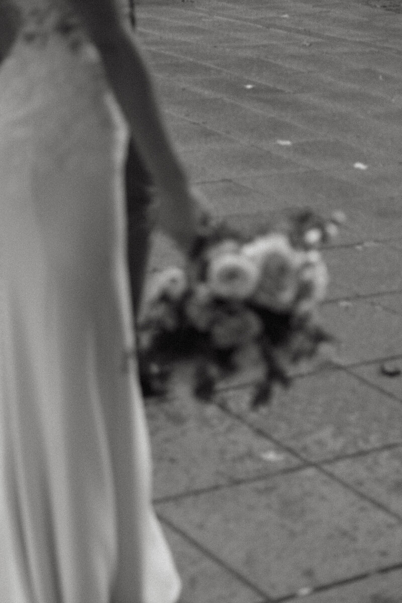 Black and white bridal bouquet in Ottawa Ontario