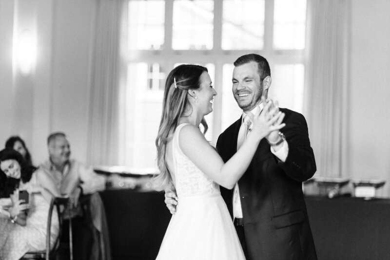 Bride and groom during their first dance at the Orlo in Tampa, photographed by Florida wedding photographer Jake Ford.