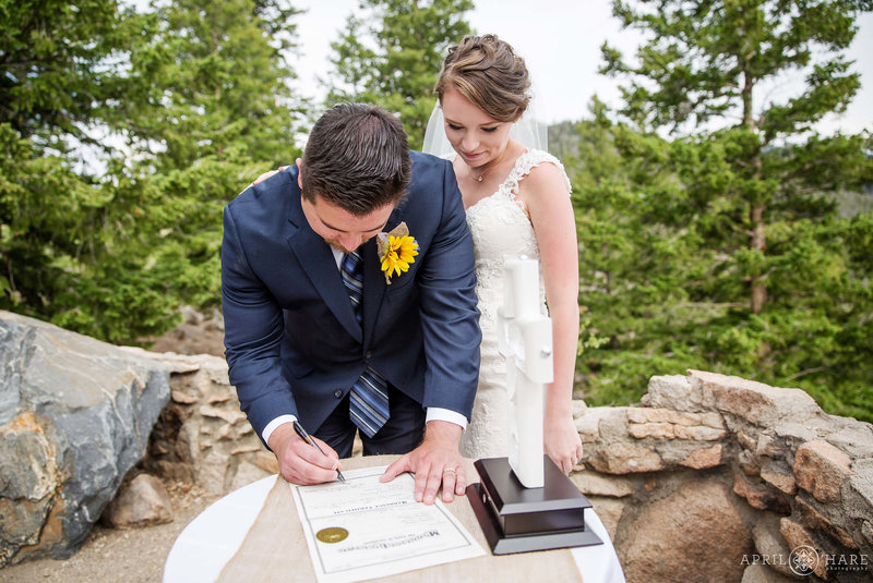 Marriage License at Sapphire Point in CO