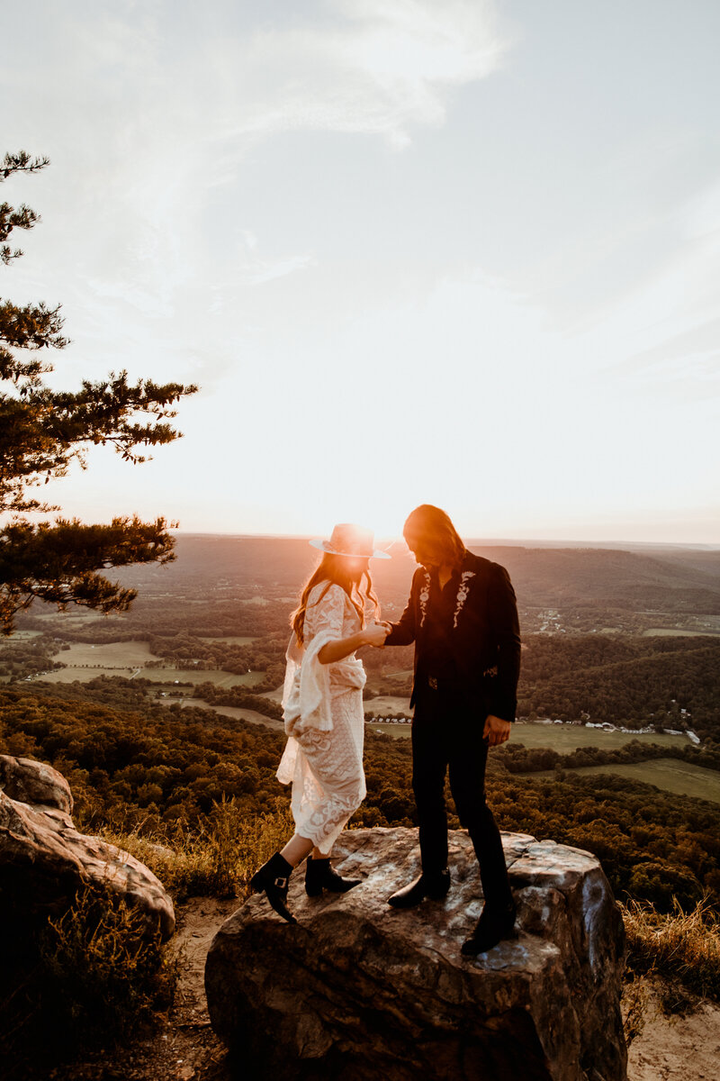 Chattanooga elopement at sunset