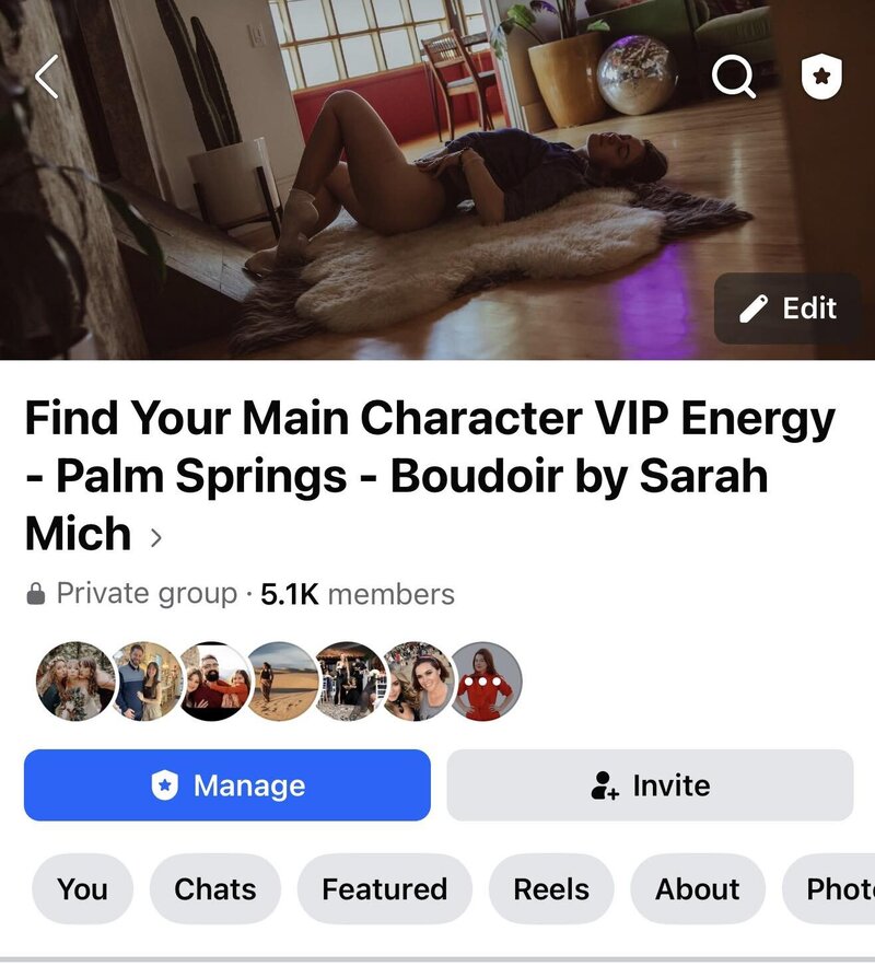 screengrab of facebook group page 