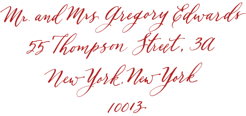 Magnolia Calligraphy Style- Christmas Red