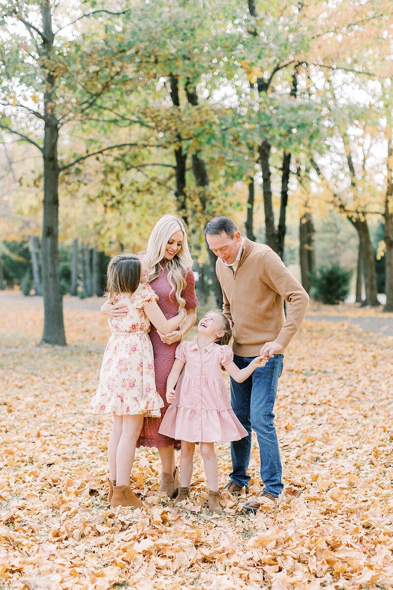 Fall family photo in Indianapolis by family photographer Katelyn Ng Photography.