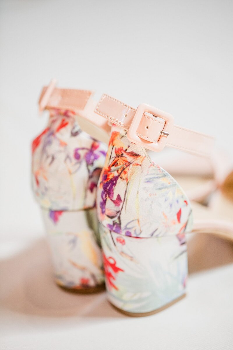 floral wedding shoes by Knoxville Wedding Photographer, Amanda May Photos