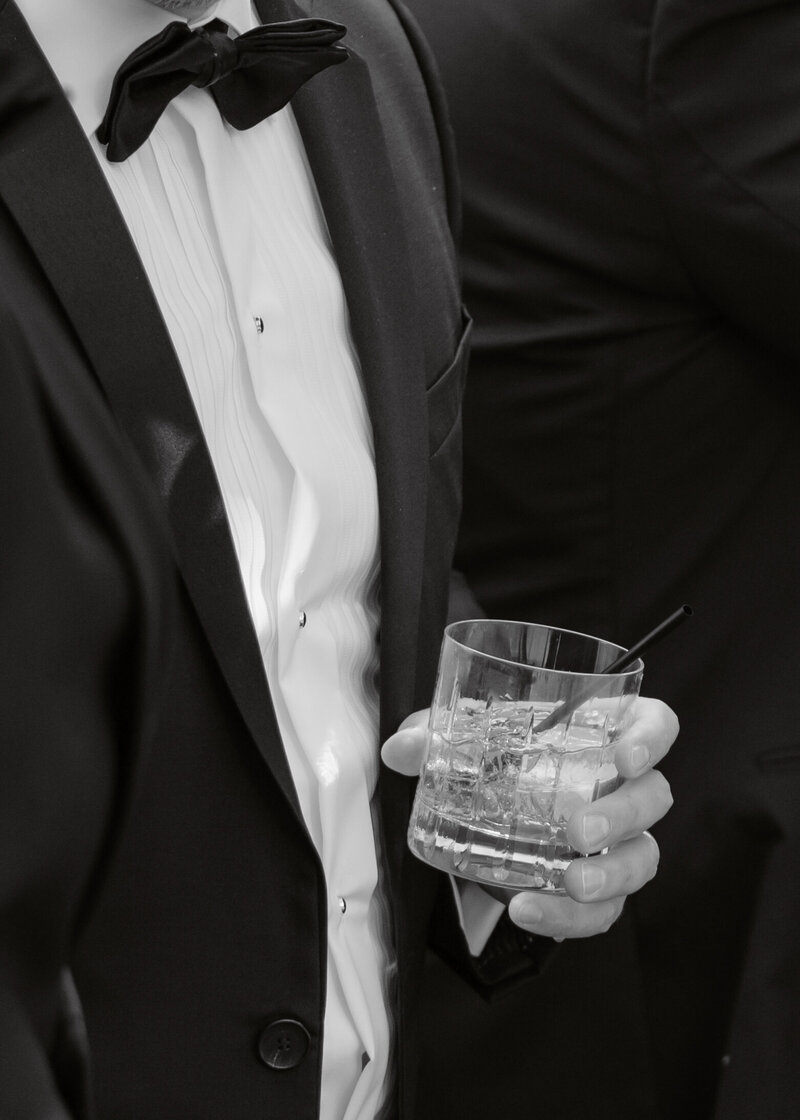 Fun wedding photograph during cocktail hour at a wedding located at the Beverly Hills Hotel.