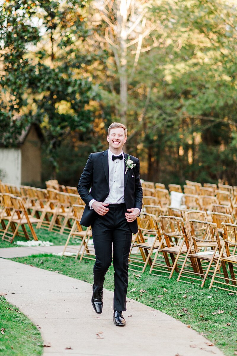 groom walking down the aisle by Knoxville Wedding Photographer, Amanda May Photos
