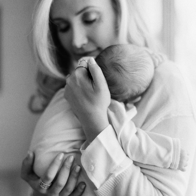 Baby and Newborn Photography on black and white Film in Boca Raton Florida