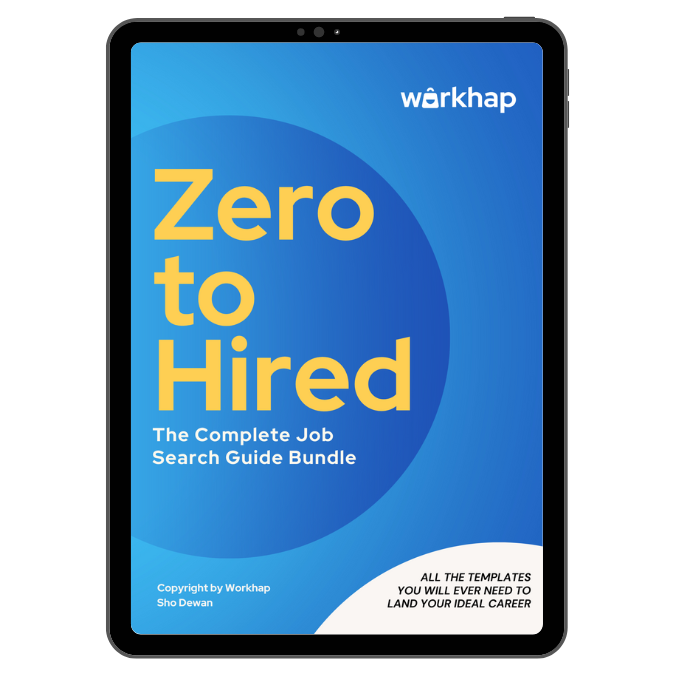 tablet mockup for Zero to Hired bundle