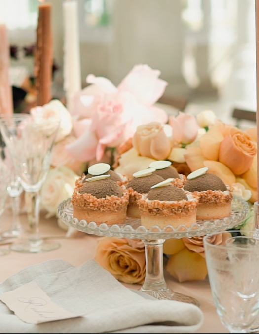 Chocolate and hazelnut luxury wedding  dessert table