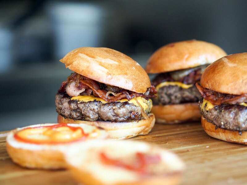 Hart and Main bacon cheeseburger sliders make for a perfect snack during a celebration of life party