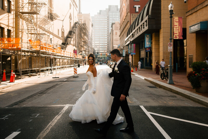 wedding-couple-crossing-street