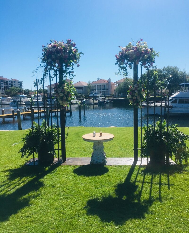 Venue  Waterfront Green Beautiful Arbor on the Waterfront at Palafox Wharf Waterfront Venue