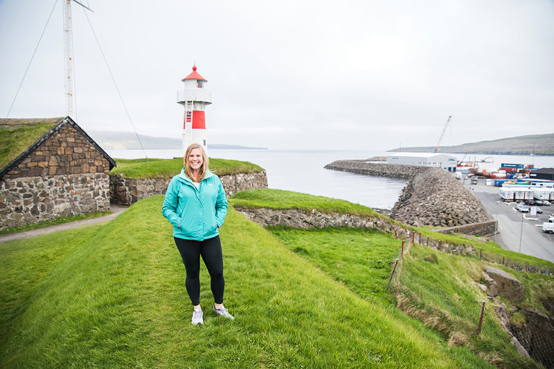 Travel blogger in Torshavn in the Faroe Islands