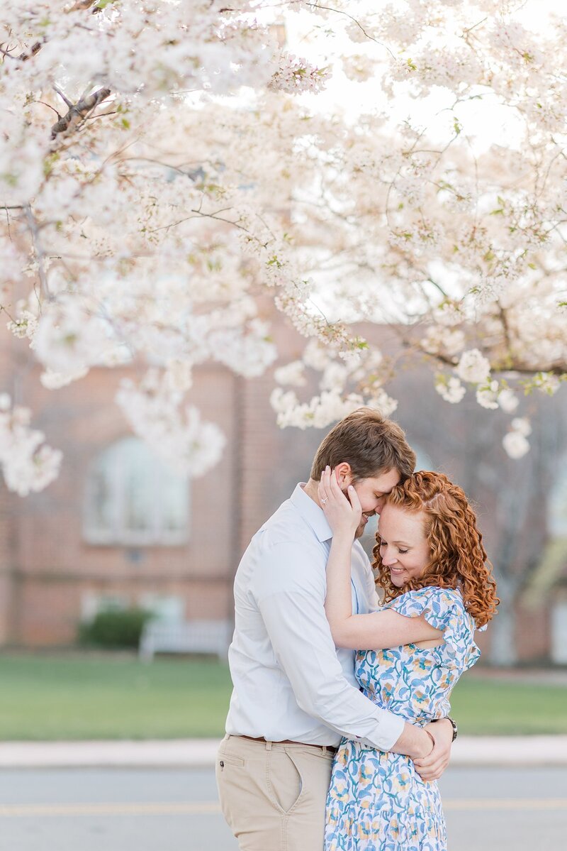 Engagement photos of man and woman