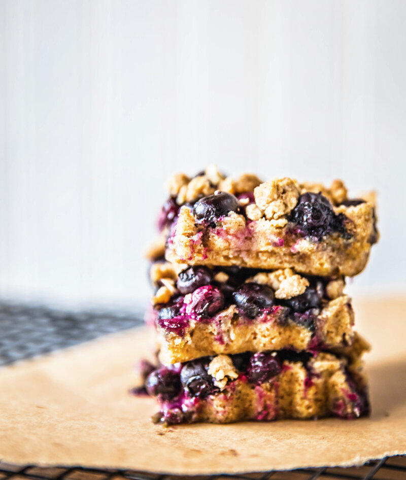 blueberry crumble bars by nancy ingersoll as featured on the feed feed