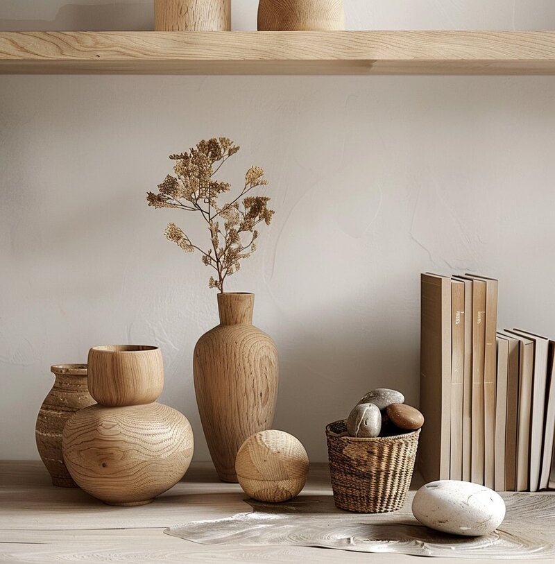 Handcrafted Wooden Vases