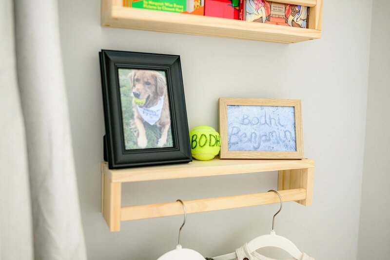 shelf photos of detail images in nursery