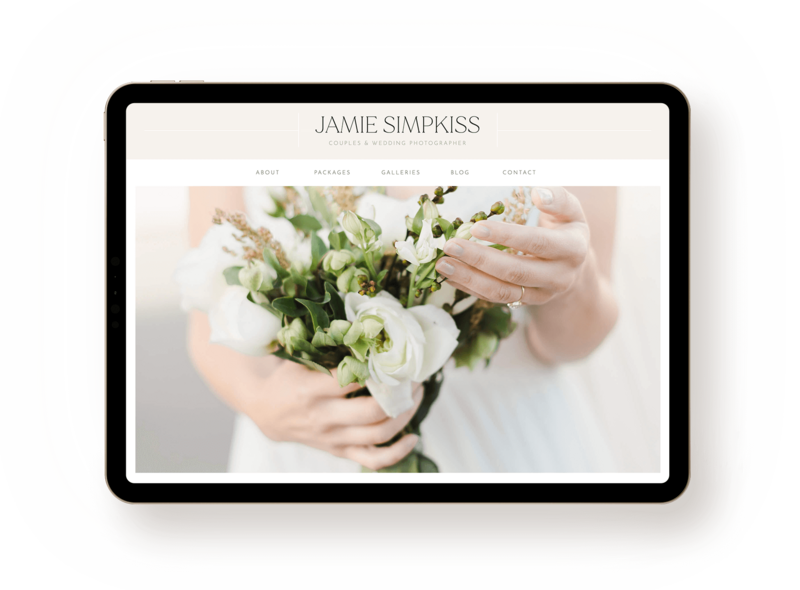 Jamie Showit website template for photographers